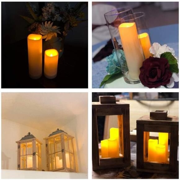 12pcs Flameless LED Candles Battery Operated with 10-Key Remote Timer, Outdoor - Picture 5 of 7